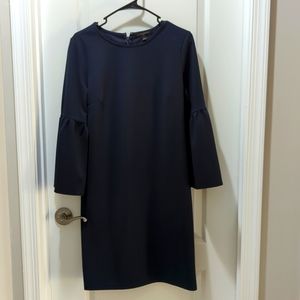 Banana Republic Navy Blue Dress with Ruffled Sleeves